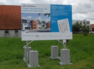 bauschild mit aluunterkonstruktion in schorndorf